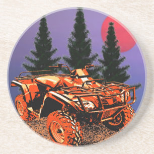 En Grès Dessous de verre à quatre roues