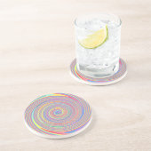 En Grès Dessous de verre à spirale de couleur (Côté)