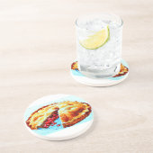 En Grès dessous de verre à tarte cerise (Côté)