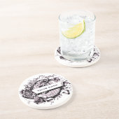 En Grès Dessous de verre à vin personnalisés (Côté)