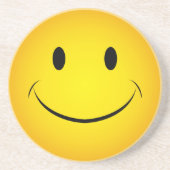 En Grès Dessous de verre à visage jaune doré (Devant)