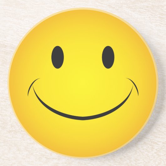 En Grès Dessous de verre à visage jaune doré (Devant)