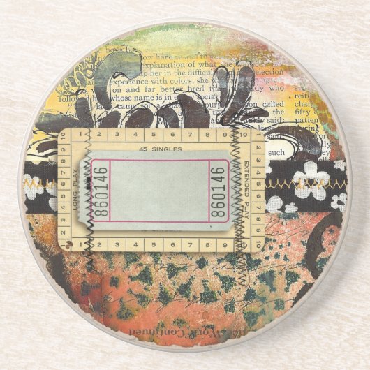 En Grès dessous de verre abstraits (Devant)