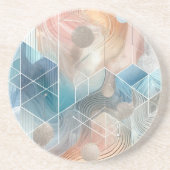 En Grès Dessous de verre Abstraits géométriques - Design m (Devant)