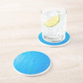 En Grès Dessous de verre Abstraits inspirés par l'océan (Côté)