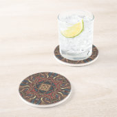 En Grès Dessous de verre acryliques de mandala de vision (Côté)