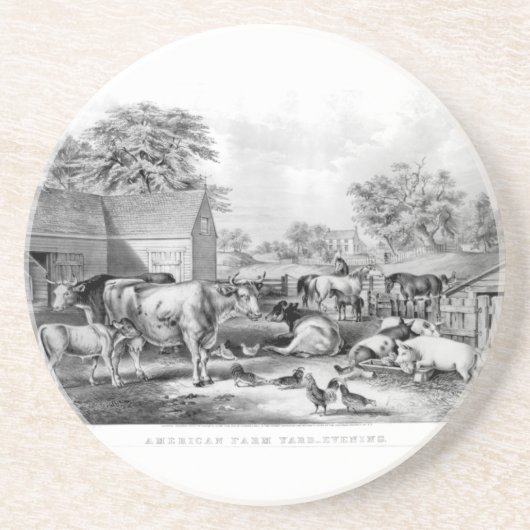 En Grès Dessous de verre agricole (Devant)