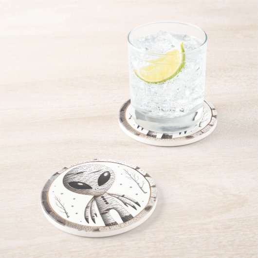 En Grès Dessous de verre Alien Birchabok (Côté)