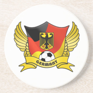 En Grès Dessous de verre allemand de football
