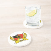 En Grès Dessous de verre allemand de football (Côté)