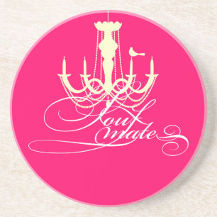 En Grès Dessous de verre antiques de lustre