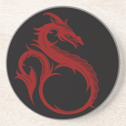 En Grès Dessous de verre Apalala Dragon Rouge (Devant)