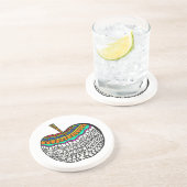 En Grès Dessous de verre Apple décorés (Côté)