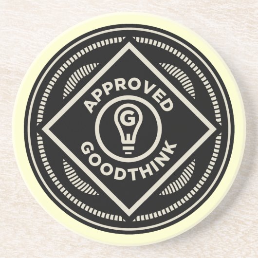 En Grès Dessous de verre approuvés de Goodthink (Devant)