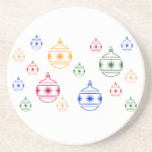 En Grès Dessous de verre - Arbre de Noël Ornements (Devant)