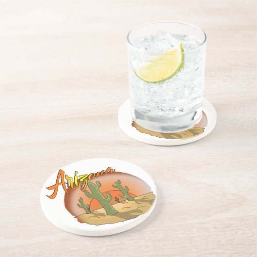 En Grès Dessous de verre AriZona Sunset Cactus (Côté)