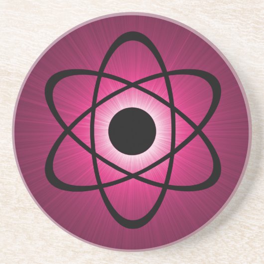 En Grès Dessous de verre atomique Nerdy, rose (Devant)