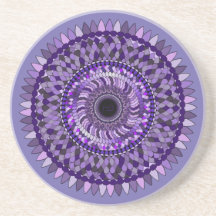 dessous de verre au design mandala violet