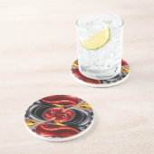 En Grès Dessous de verre aux couleurs allemandes Design (Côté)