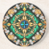 En Grès Dessous de verre aux couleurs brésiliennes (Devant)