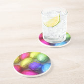 En Grès dessous de verre aux couleurs de Pâques (Côté)