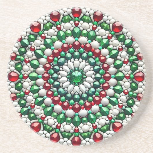 En Grès Dessous de verre aux couleurs italiennes Design (Devant)