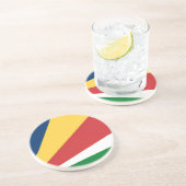 En Grès Dessous de verre aux couleurs seychelloises (Côté)