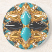 En Grès Dessous de verre avec Bahamas Colours Design (Devant)