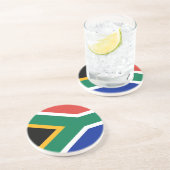En Grès Dessous de verre avec drapeau d'Afrique du Sud (Côté)