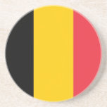 En Grès Dessous de verre avec Drapeau de Belgique<br><div class="desc">Dessous de verre élégant avec drapeau de Belgique. Ce produit est personnalisable.</div>
