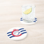 En Grès Dessous de verre avec Drapeau de Cincinnati, Ohio, (Côté)