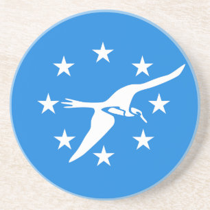 En Grès Dessous de verre avec Drapeau de Corpus Christi, T