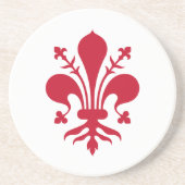 En Grès Dessous de verre avec Drapeau de Florence, Italie (Devant)