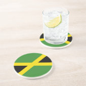 En Grès Dessous de verre avec Drapeau de Jamaïque (Côté)