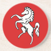 En Grès Dessous de verre avec Drapeau de Kent, Angleterre (Devant)