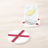 En Grès Dessous de verre avec Drapeau de l'Alabama, USA (Côté)