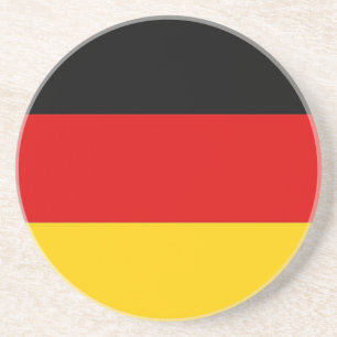 En Grès Dessous de verre avec drapeau de l'Allemagne
