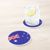 En Grès Dessous de verre avec drapeau de l'Australie (Côté)