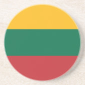 En Grès Dessous de verre avec drapeau de Lituanie (Devant)