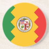 En Grès Dessous de verre avec Drapeau de Los Angeles, Cali (Devant)