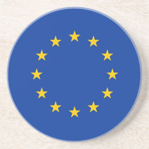 En Grès Dessous de verre avec drapeau de l'Union européenn