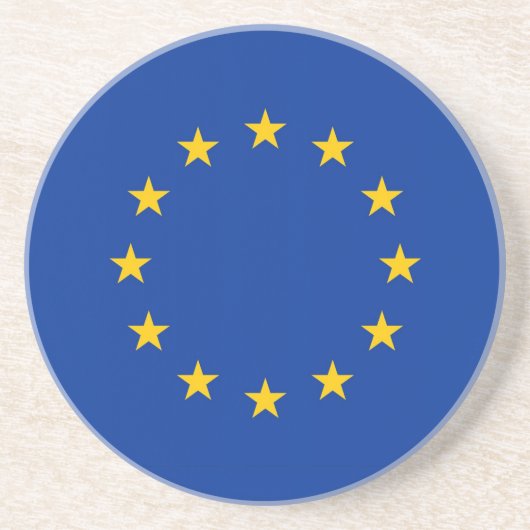 En Grès Dessous de verre avec drapeau de l'Union européenn (Devant)