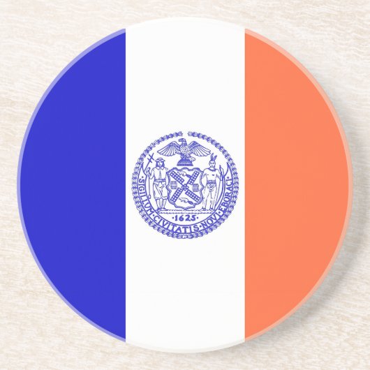 En Grès Dessous de verre avec Drapeau de New York, USA (Devant)