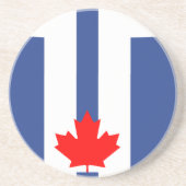 En Grès Dessous de verre avec drapeau de Toronto, Canada (Devant)