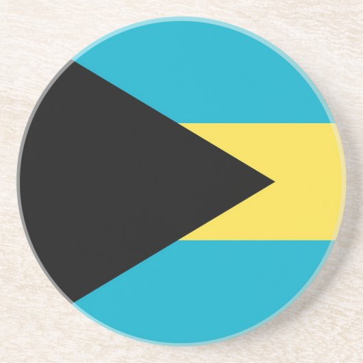 En Grès Dessous de verre avec drapeau des Bahamas (Devant)