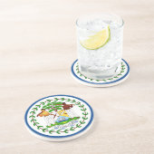 En Grès Dessous de verre avec Drapeau du Belize (Côté)