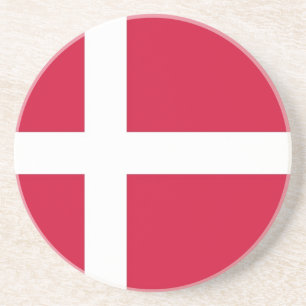 En Grès Dessous de verre avec drapeau du Danemark