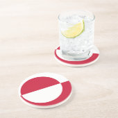 En Grès Dessous de verre avec drapeau du Groenland (Côté)