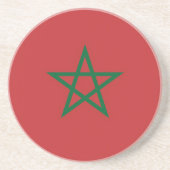 En Grès Dessous de verre avec drapeau du Maroc (Devant)