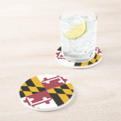 En Grès Dessous de verre avec Drapeau du Maryland, USA (Côté)